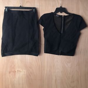 Brand New Bebe Bandaged Dress Set